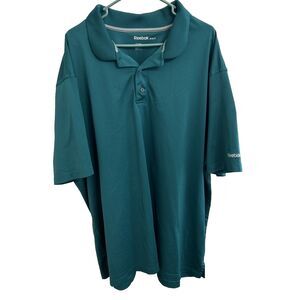 🔥Reebok Golf Polo Shirt Men's 4XL Green Performance Short Sleeve VGC 🔥